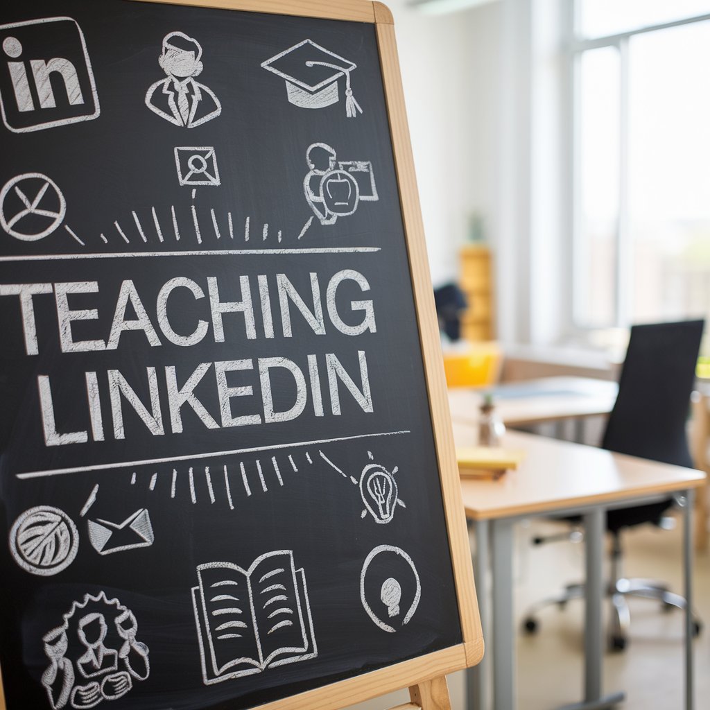 Zdjęcie tablicy z napisem techning Linkedin